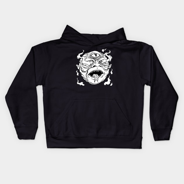 Reptilian Possession Kids Hoodie by flynnryanart